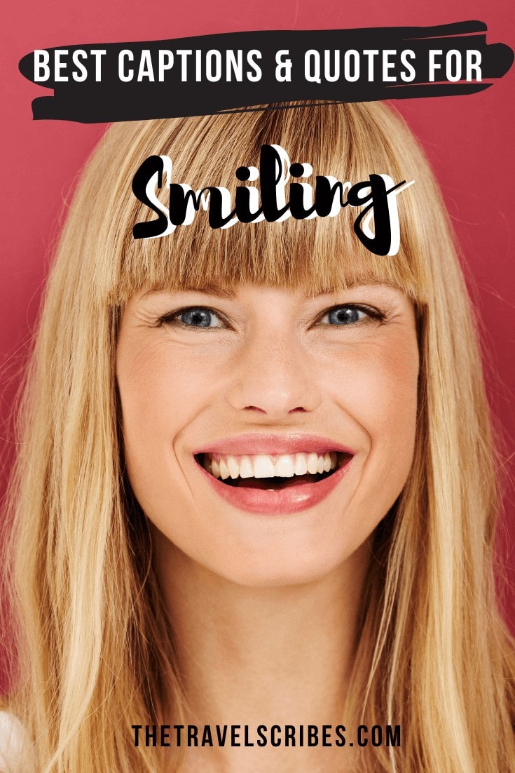 Pinterest Graphic - Instagram Captions for Smile and Smile Quotes