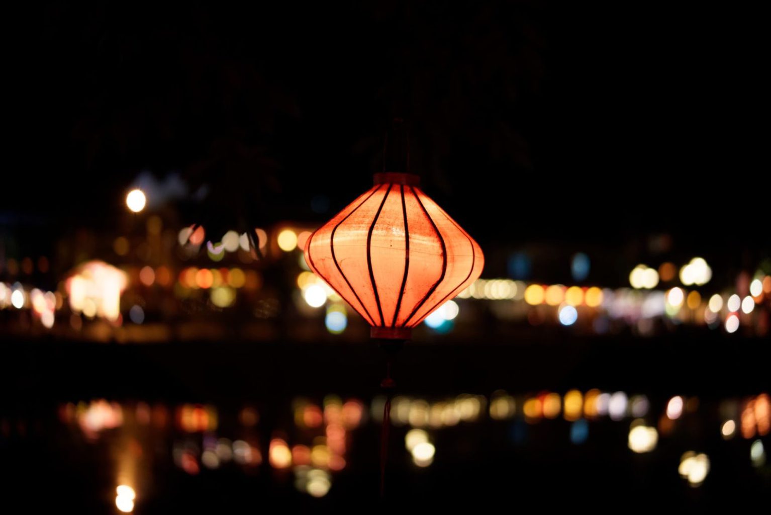 Lanterns at night in Hoi An Vietnam