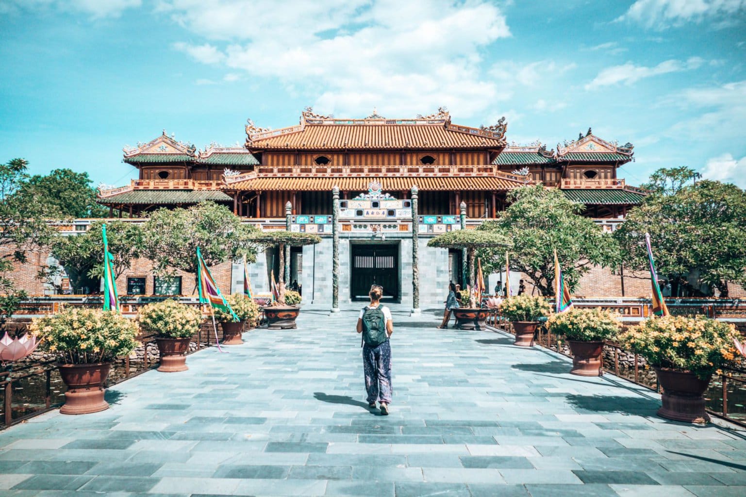 Picture of girl in Imperial City, Hue, Vietnam