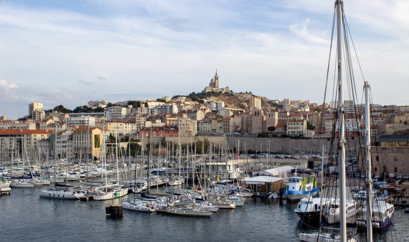 Landmarks in France - Notre Dame in Marseilles