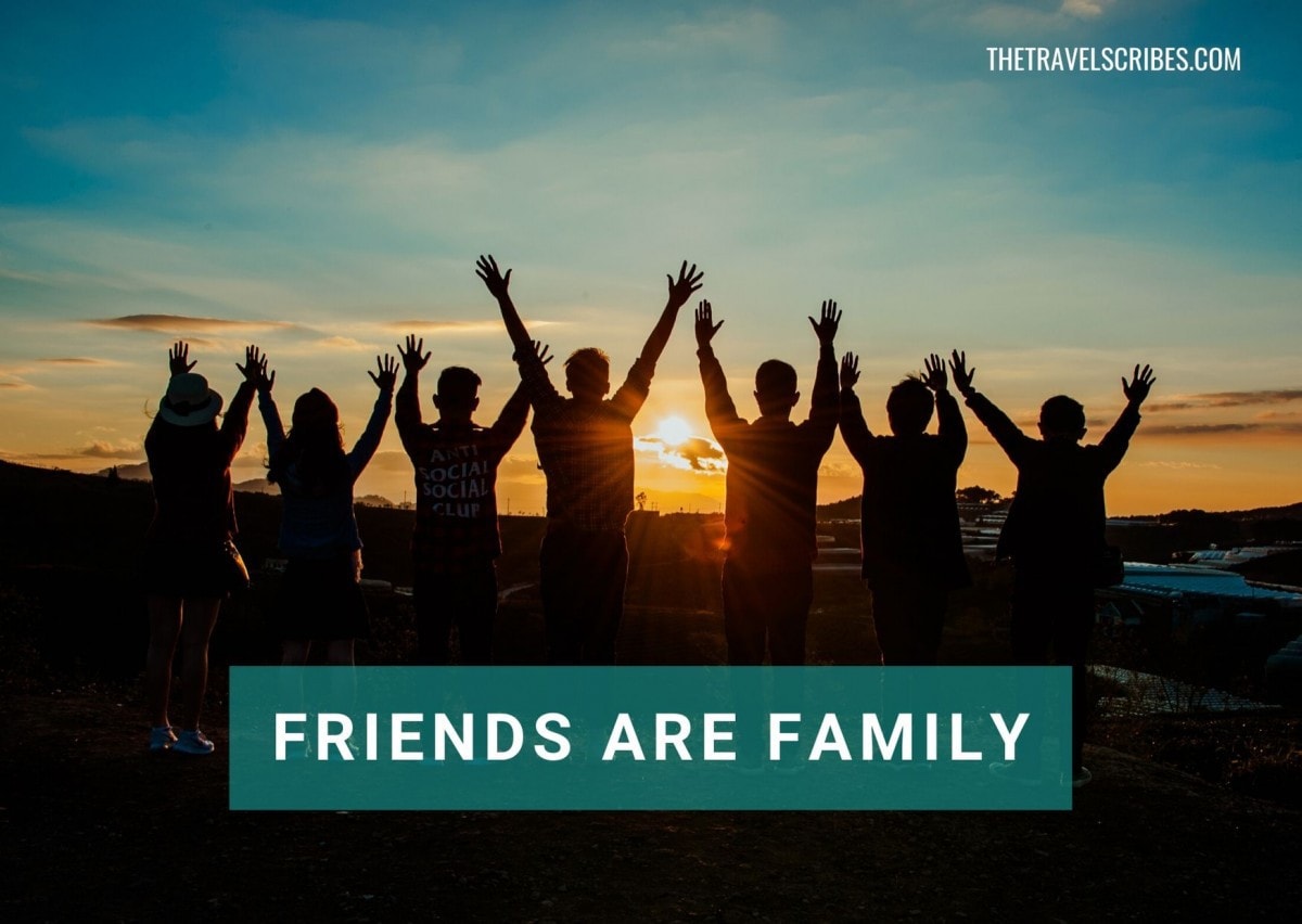 Caption for friends as family