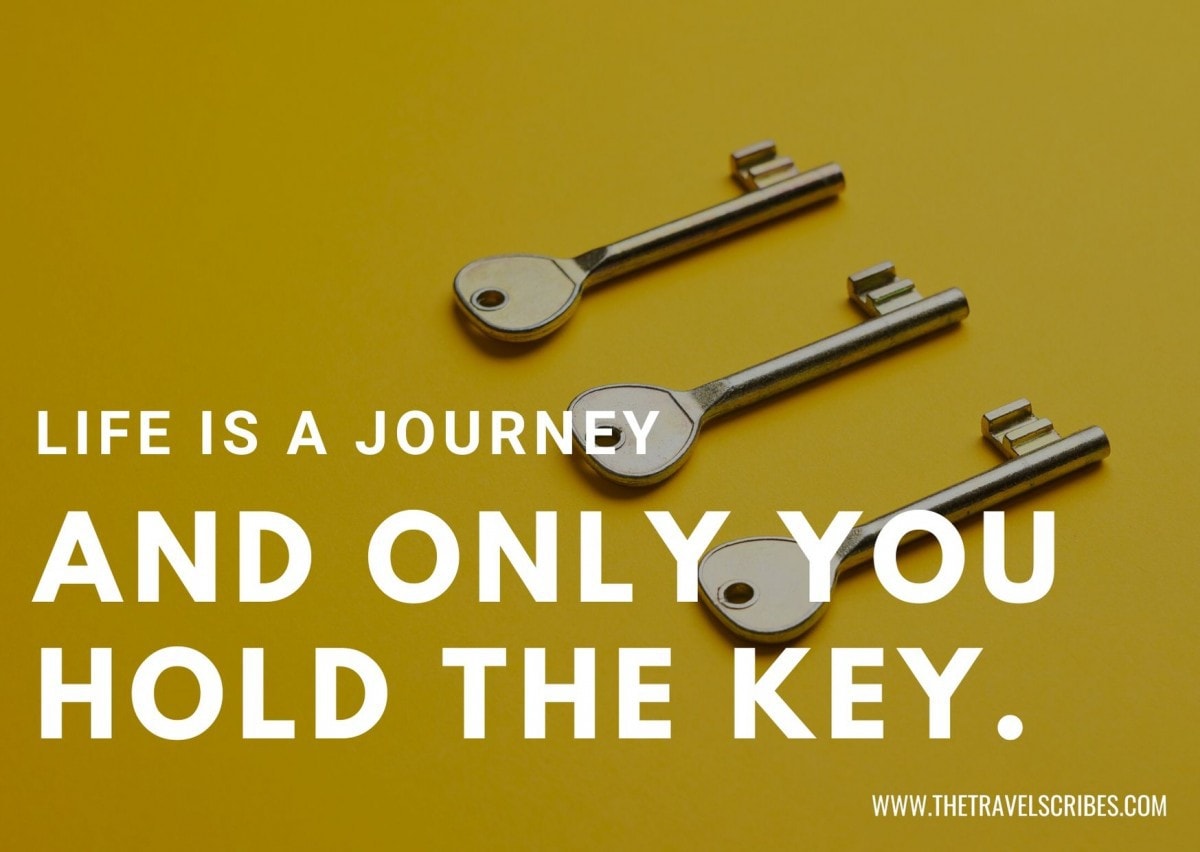 Motivational caption for Facebook - life is a journey